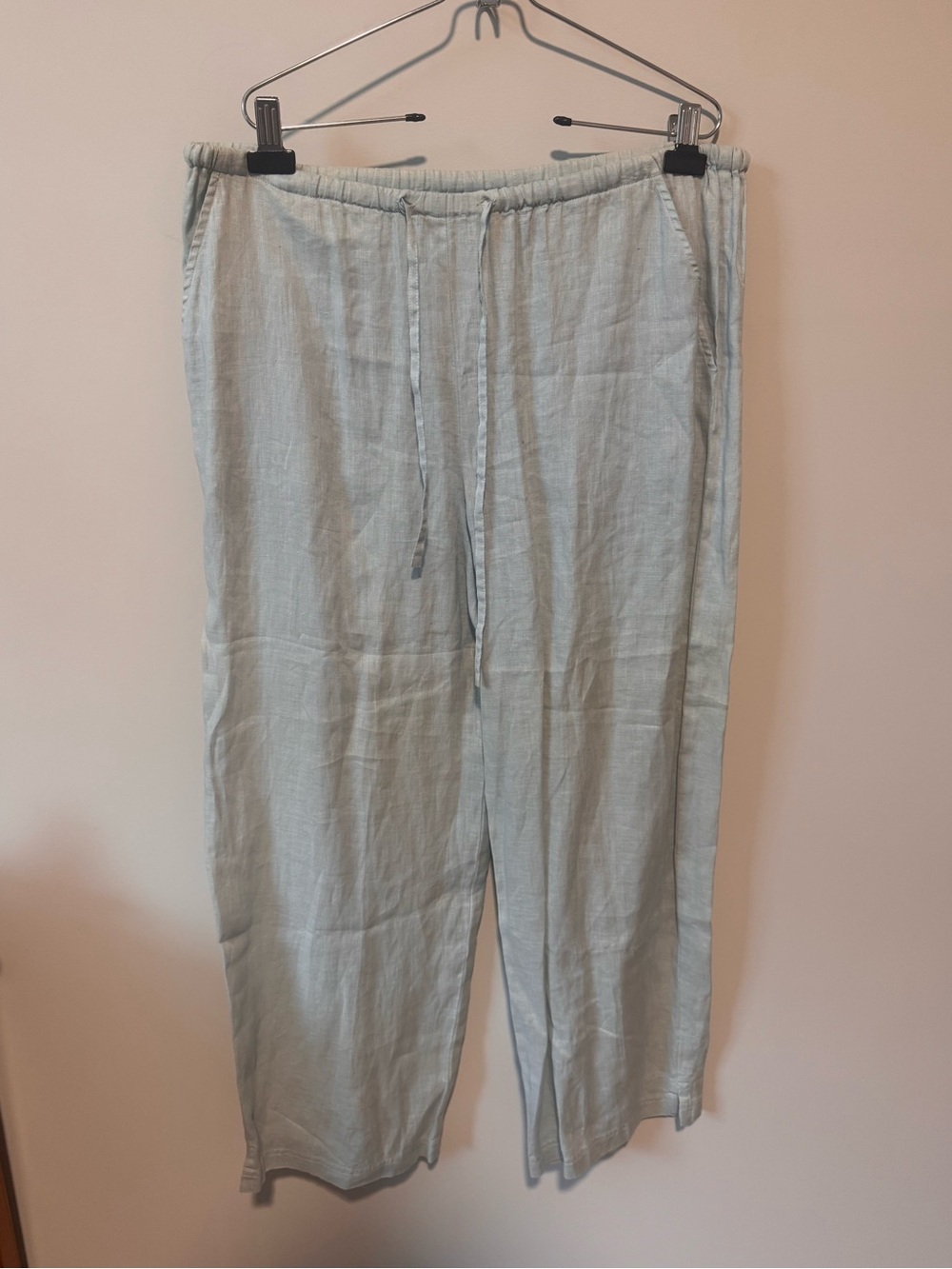 NWOT Baby Blue Linen Pants | Karen Kane Size L